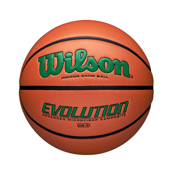 WILSON Evolution Indoor Game Basketball, Green, Size 6-28.5"