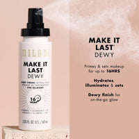 Thumbnail for Milani Make It Dewy Setting Spray 3 in 1- Hydrate + Illuminate + Set (2.03 Fl. Oz.) Makeup Finishing Spray - Makeup Primer & Hydrating Setting Spray