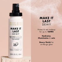 Thumbnail for Milani Setting Spray + Primer, Make It Last Dewy - Dewy Finish Moisturizing Formula for Glow on the Go, Setting Spray for Makeup and Face Primer, Prime + Set + Hydrate, 2.03 Fl. Oz