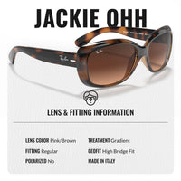Thumbnail for Ray-Ban RB4101 Jackie Ohh Butterfly Shape Sunglasses for Men and Women- Timeless Classic Sun Glasses with Modern Elegance - Premium UV Protection - Designer Men's and Women's Sunglasses