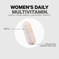 Thumbnail for Codeage Women’s Multivitamin - Vitamins A, C, D3, E, B6, B12, Folate, Calcium, Magnesium, Iron, Dong Quai, Probiotics - 1 Capsule Per Serving - Daily Vitamin Pills for Women - Non-GMO - 30 Capsules