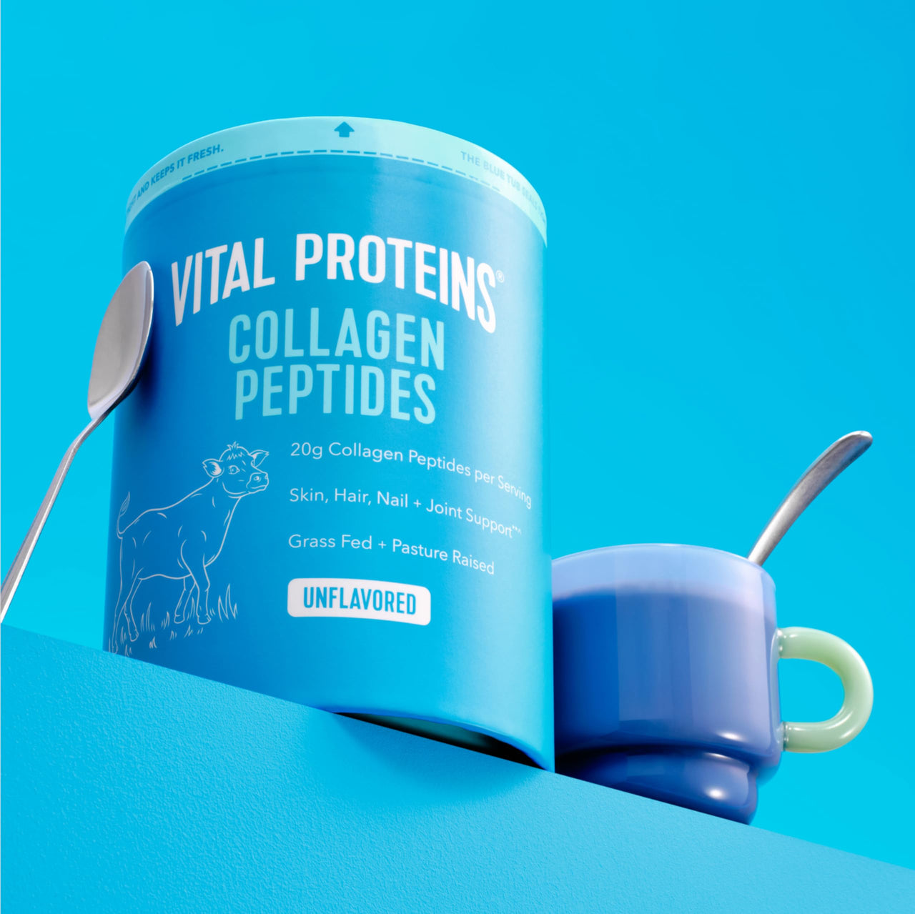 Vital Proteins Collagen Peptides Powder - Grass Fed Collagen Peptides for Hair, Nail, Skin, Bone & Joint Health, Unflavored, 27 Servings