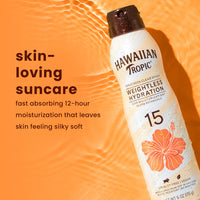 Thumbnail for Hawaiian Tropic Weightless Hydration Clear Spray Sunscreen SPF 15 Twin Pack 6oz Each + Face Sunscreen Lotion SPF 30 Travel Size 1.7oz