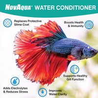 Thumbnail for KORDON Novaqua Aquarium Water Conditioner for Freshwater & Saltwater – Instantly Detoxifies Chlorine, Chloramines, & Heavy Metals in Tap Water, Replaces Fish Slime Coat, Adds pH Buffers, 16-ounces