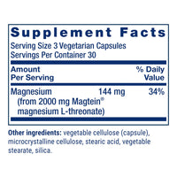 Thumbnail for Life Extension Neuro-Mag Magnesium L-Threonate, Memory Health, Quick Thinking, Cognitive Health Support, Vegetarian, Non-GMO, 90 Vegetarian Capsules (144 mg from 2000 mg Magtein magnesium L-threonate