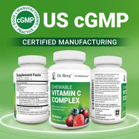 Thumbnail for Dr. Berg Chewable Vitamin C Complex - Made with Organic, Non-GMO Berries - 60 Delicious Wafers