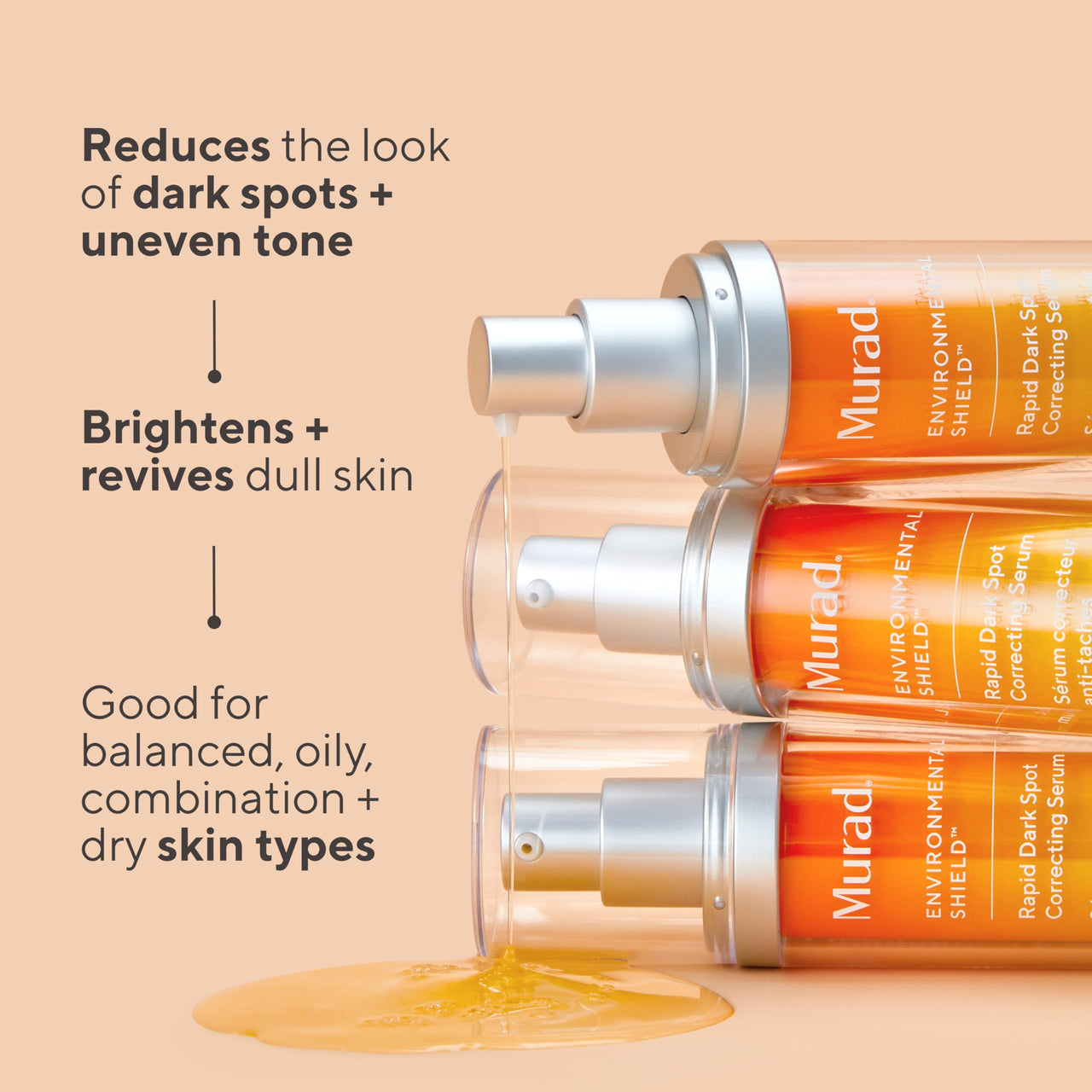 Murad Rapid Dark Spot Correcting Serum - Advanced Anti-Aging Formula with Patented Resorcinol Technology, Tranexamic and Glycolic Acids for Hyperpigmentation, Dark Spots and Dull Skin - 1 Fl Oz