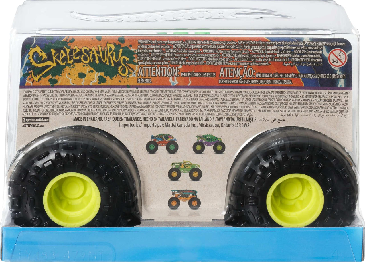 Hot Wheels Monster Trucks, Oversized Monster Truck, 1:24 Scale Die-Cast Toy Truck with Giant Wheels and Cool Designs