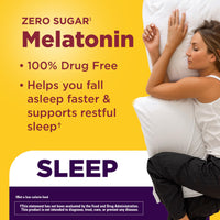 Thumbnail for Nature Made Zero Sugar Melatonin 5mg Sleeping Gummies for Adults Extra Strength, 100% Drug Free Sleep Aid, Aspartame Free, 70 Sugar Free Melatonin Gummies, 70 Day Supply