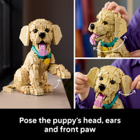 Thumbnail for LEGO Icons Golden Retriever Puppy Building Set for Adults, Ages 18+ - Gift for Birthdays - Decor for Home, Bedroom, or Book Shelf - Posable Dog Figure - 11384