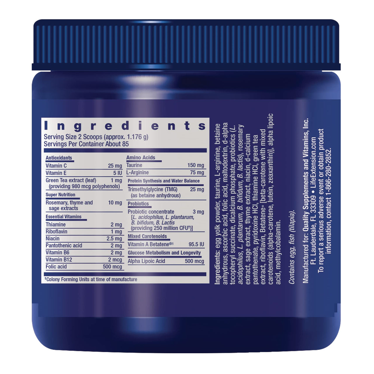 Life Extension Cat Mix, cat Food Supplements, Heart Health, probiotics, L-arginine, Taurine, B12, folic Acid, Vitamin C, Vitamin E, Rosemary, Nutrient Absorption, Gluten-Free, Non-GMO, 85 Servings