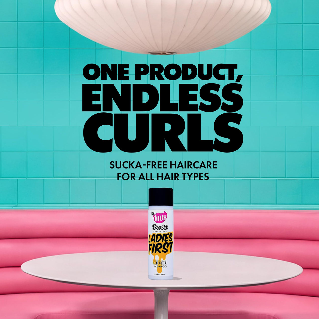 The Doux LADIES FIRST Honey Shampoo - Curl Shampoo with Honey, Aloe, and Vitamins B, C, and E - Shampoo for Women