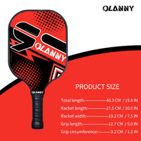 Thumbnail for OLANNY Pickleball Paddles Set of 4 Pickleball Rackets Graphite Pickleball Set Polymer Honeycomb CoreLightweight Pickleball Set Includes 4 Pickleball Paddles + 4 Balls + 1 Pickleball Bag