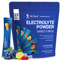 Thumbnail for Dr. Berg Sugar Free Electrolyte Powder Packets (Variety Pack) - Daily Electrolyte Drink Mix - 28 Total Hydration Pouches Sugar Free - Keto Electrolytes Powder Packets No Sugar - 7 Delicious Flavors