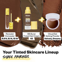 Thumbnail for Kosas BB Burst Tinted Face Gel Cream - Supports Healthy Collagen, Smoothes Skin, Hydrates & Moisturizes - Lightweight Buildable Coverage - Deep Neutral Olive 43, (1 Oz/30 ML)