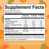 Thumbnail for MaryRuth Organics Vegan Omega 3 Gummies for Kids 2+, 2 Month Supply, Sugar Free, Omega 3 Supplement with Vitamin C, Flaxseed Oil, Immune Support, Essential Nutrient ALA, No Fish Taste, 60 Count