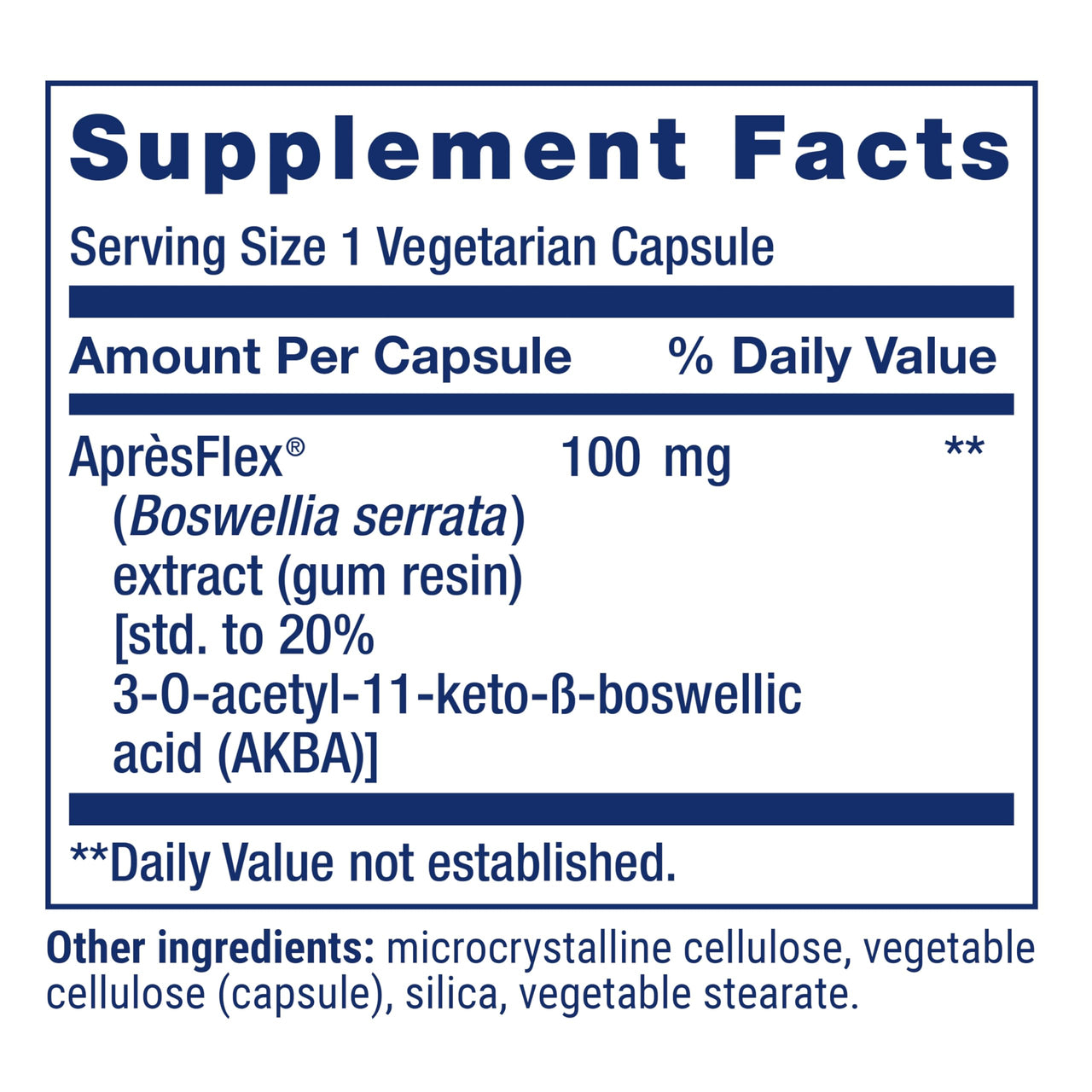 Life Extension 5-LOX Inhibitor with AprèsFlex®, 100 mg, standardized Boswellia serrata Extract, Promotes Joint, Cell & arterial Health, Gluten-Free, Non-GMO, Vegetarian, 60 Capsules