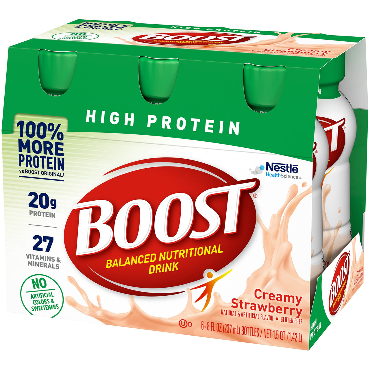 Boost Complete High Protein Nutritional Drink (6 Count (Pack of 2), Strawberry)