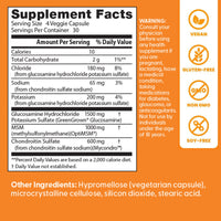 Thumbnail for Doctor's Best Vegan Glucosamine Chondroitin MSM - Joint Health Support Supplement for Women & Men, Nutritional Support for Joint Strength, Hair, Skin, & Nails, Gluten Free, Non GMO - 120 Veg Capsules