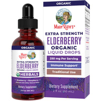 Thumbnail for MaryRuth Organics Elderberry Syrup Extra Strength, USDA Organic Elderberry, Sugar Free Adults & Kids Immune Support Supplement for Ages 1+, Clean Label Project Verified®, Vegan, Gluten Free, 2 Fl Oz