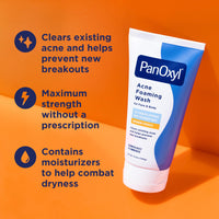 Thumbnail for PanOxyl Acne Foaming Wash Benzoyl Peroxide 10% Maximum Strength Antimicrobial, 5.5 Oz