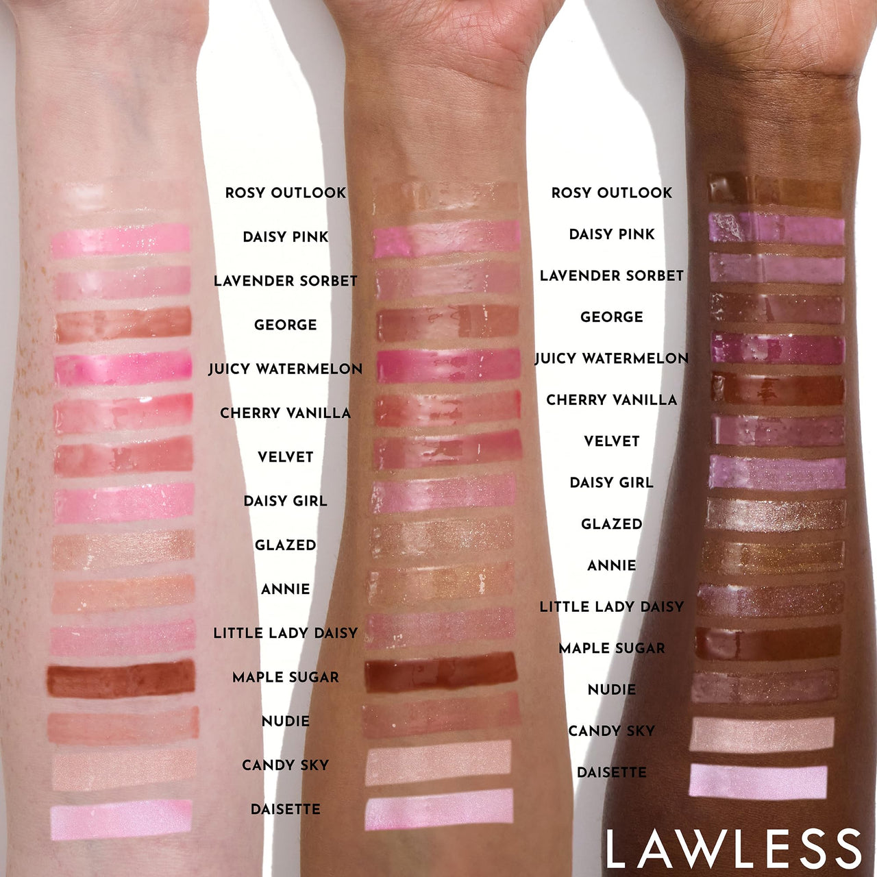 Lawless Forget the Filler Lip Plumping Line Smoothing Gloss - Daisette - Premium Volumizing Lip Gloss with Natural Ingredients Designed to Plump, Firm, and Hydrate Lips 0.11 oz