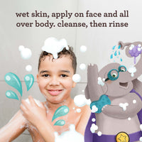 Thumbnail for Aveeno Kids Face & Body Wash for Sensitive Skin, Oat Extract, Tear-Free, Non-Drying, Light Scent, Pump Dispenser, Hypoallergenic, Sulfate & Dye Free, 18 fl oz