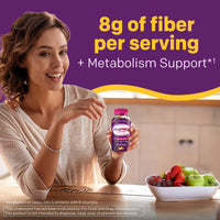 Thumbnail for MiraFIBER Gummies from The Makers of MiraLAX, 8g of Daily Fiber Per Serving, Metabolism Support with B Vitamins, Gut Health for Men & Women, Prebiotic Fiber Gummies for Adults, Mixed Fruit Flavor 72Ct