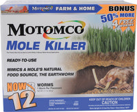 Thumbnail for Motomco 008-34310, 12 Worm 198880 Mole Killer Ready to Use Bonus Box