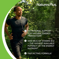 Thumbnail for NaturesPlus Shot-O-B12 - 30 Softgels - 5000 mcg - Supports Energy & Immune Health - Gluten Free - 30 Servings