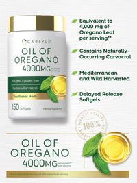 Thumbnail for Carlyle Oregano Oil Supplement | 150 Softgel Capsules | Contains Carvacrol | Non-GMO & Gluten Free Formula