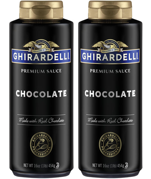 Ghirardelli Chocolate Sauce, Black Label 16oz Squeeze Bottle (Pack of 2)