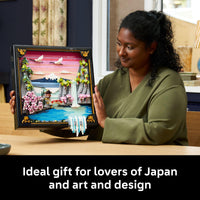 Thumbnail for LEGO Art Japanese Cherry Blossom Landscape Building Set for Adults - Room Decoration & Gift for Women & Men, Ages 18+ - Framed Wall Decor, Stand or Hang to Display - 31218