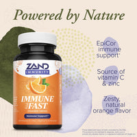 Thumbnail for Zand Immune Fast Zesty Orange Chews | Boosts Immune Response & Cell Activity w/EpiCor*, Echinacea, 30 Tablets, 10 Serv.