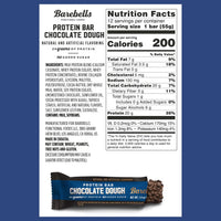 Thumbnail for Barebells Protein Bars Chocolate Dough - 12 Count, 20g High Protein Treats - Chocolate Nutrition Bar with 1g Total Sugars - On-The-Go Breakfast or Post-Workout Snack