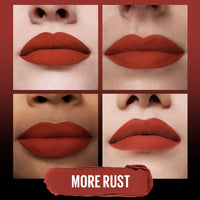Thumbnail for Maybelline Color Sensational Ultimatte Matte Lipstick, Non-Drying, Intense Color Pigment, More Rust, Rusty Red, 1 Count