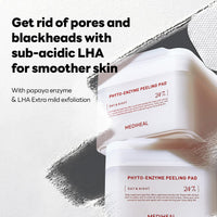 Thumbnail for MEDIHEAL Phyto Enzyme Peeling Gauze Pads - Vegan Face Resurfacing Pore Tightening with LHA & Papaya Enzymes - Exfoliating Pads, 90