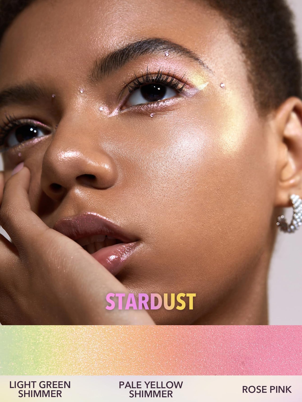 SHEGLAM Chroma-Glow Bloom Liquid Highlighter Color Changing Gel Cream Multichrome Highlighter High-Shine Finish Long Wear Brightening Non-Caking-Stardust