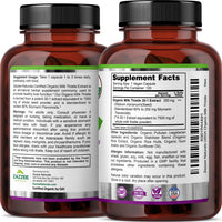 Thumbnail for Zazzee USDA Organic Milk Thistle Extract 30:1, 80% Silymarin, 7500 mg Equivalent, 120 Vegan Capsules, Certified Kosher, High Potency Liver Support Supplement, Antioxidant Support, Non-GMO, Made in USA