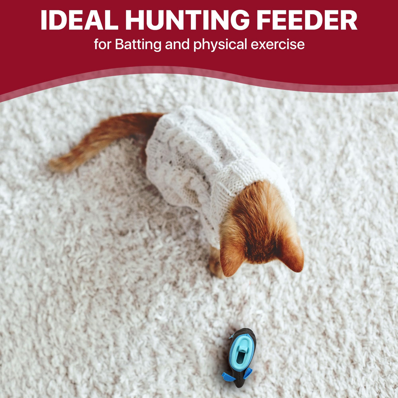 SPOT Doc and Phoebe's Cat Hunting Snacker - Interactive Indoor Treat Dispenser, Encourage Natural Instincts to Hunt, Provide Mental Stimulation, Solve Behavioral Problems & Obesity, Pack of 1 Mouse