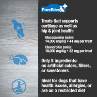 Thumbnail for PureBites+ Hip & Joint Freeze Dried Dog Treats, 5 Ingredients, Made in USA, 3oz