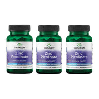 Thumbnail for Swanson Zinc Picolinate - Mineral Supplement Promoting Prostate Health, Vision Health, & Immune Support - Body Preferred Form of Chelated Zinc - (60 Capsules, 22mg Each) (3 Pack)