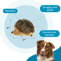 Thumbnail for Outward Hound Hedgehogz Stuffed Dog Toy – Soft Plush Hedgehog, Squeaks, 6