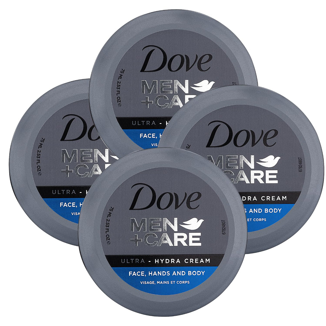 Dove Men+Care Ultra-Hydra Cream with 24 Hour Moisturization, 2.53 FL OZ (Pack of 4)