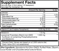 Thumbnail for Codeage Liposomal Teen Sleep + Liquid Melatonin Supplement for Teenagers, Vitamin E, Phospholipid Complex, Vegan Chocolate Smoothie Drops, Non-GMO, Sugar Free, 3 Month-Supply, 90 Servings, 8 fl oz