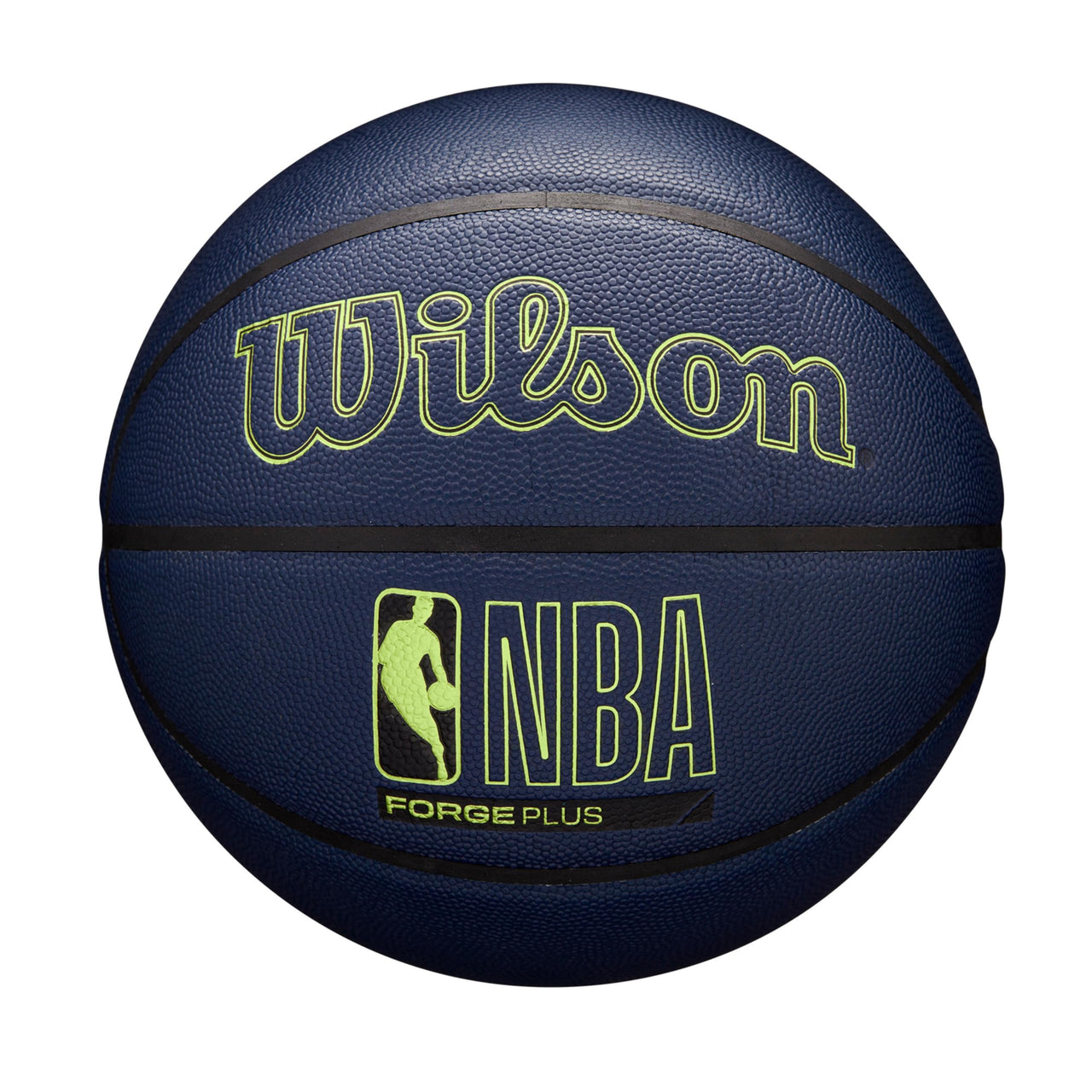 WILSON NBA Forge Plus Indoor/Outdoor Basketball - Navy Blue, Size 7-29.5"