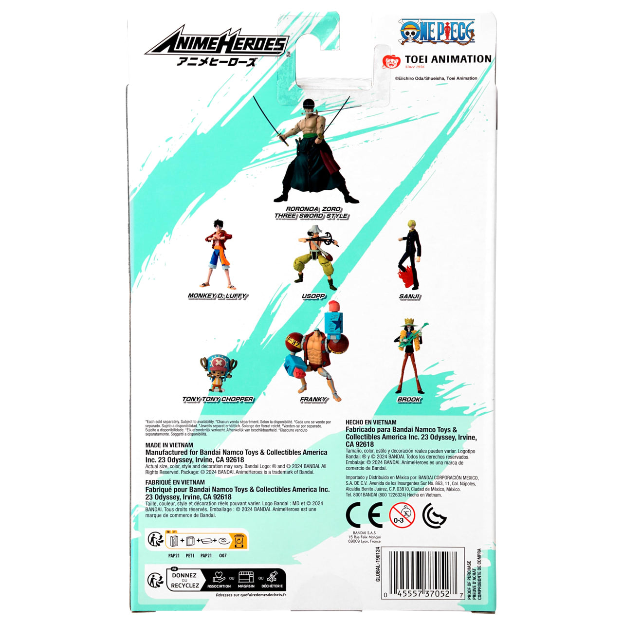 ANIME HEROES - One Piece - Roronoa Zoro Three Sword Style Action Figure