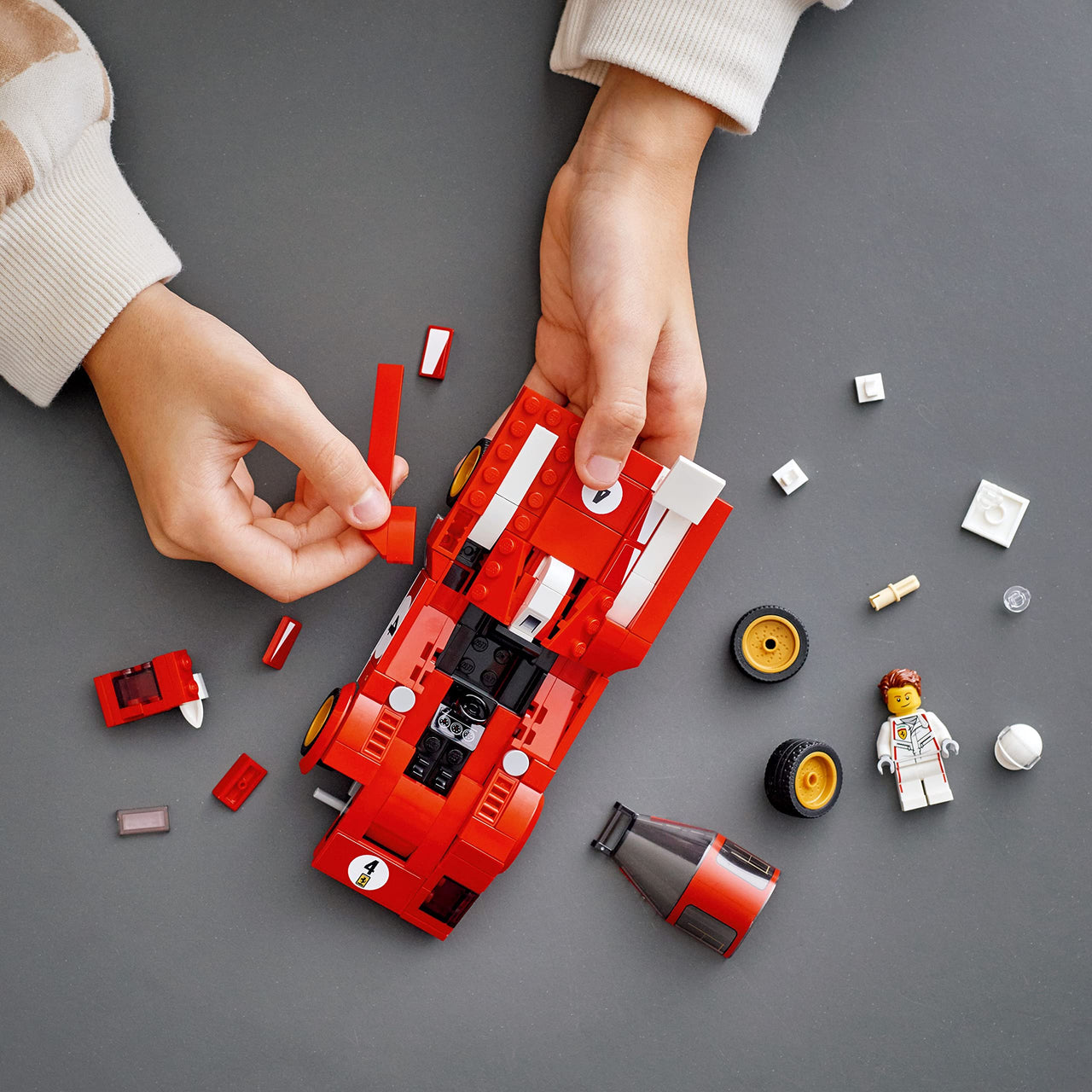 LEGO Speed Champions 1970 Ferrari 512 M 76906 Building Set - Sports Red Race Car Toy, Collectible Model Building Set with Racing Driver Minifigure, Gift for Grandchildren, Boys, Girls and Kids Ages 8+