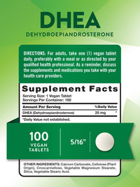 Thumbnail for Nature's Truth DHEA 25mg Tablets | 100 Count | Vegan, Non-GMO & Gluten Free Supplement