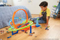 Thumbnail for Hot Wheels Toy Car Track Set, Action Loop Cyclone Challenge Track Set, 2 Ways to Play & Easy Storage, with 1:64 Scale Toy Car